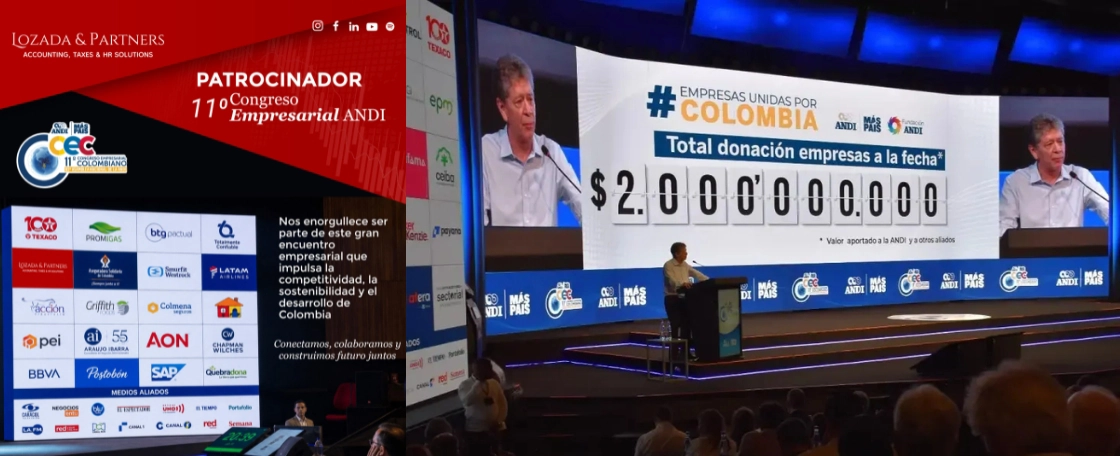 Stand de Lozada & Partners en el 11° Congreso Empresarial Colombiano de la ANDI, Cartagena 2026